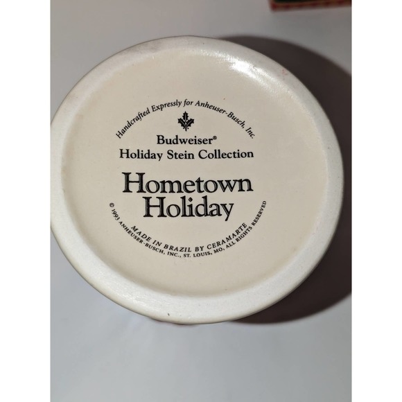Vintage Budweiser 1994 Hometown Holiday CS211 Stein 15th In The Holiday Series - Picture 7 of 10